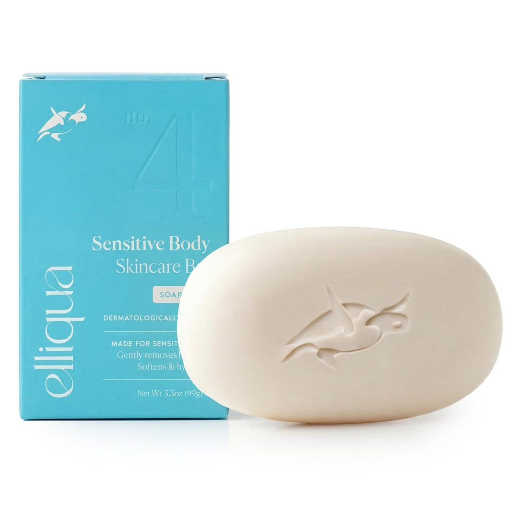 Elliqua No. 4 - Full Size Sensitive Soap-Free Body Skincare Bar, 3.5oz