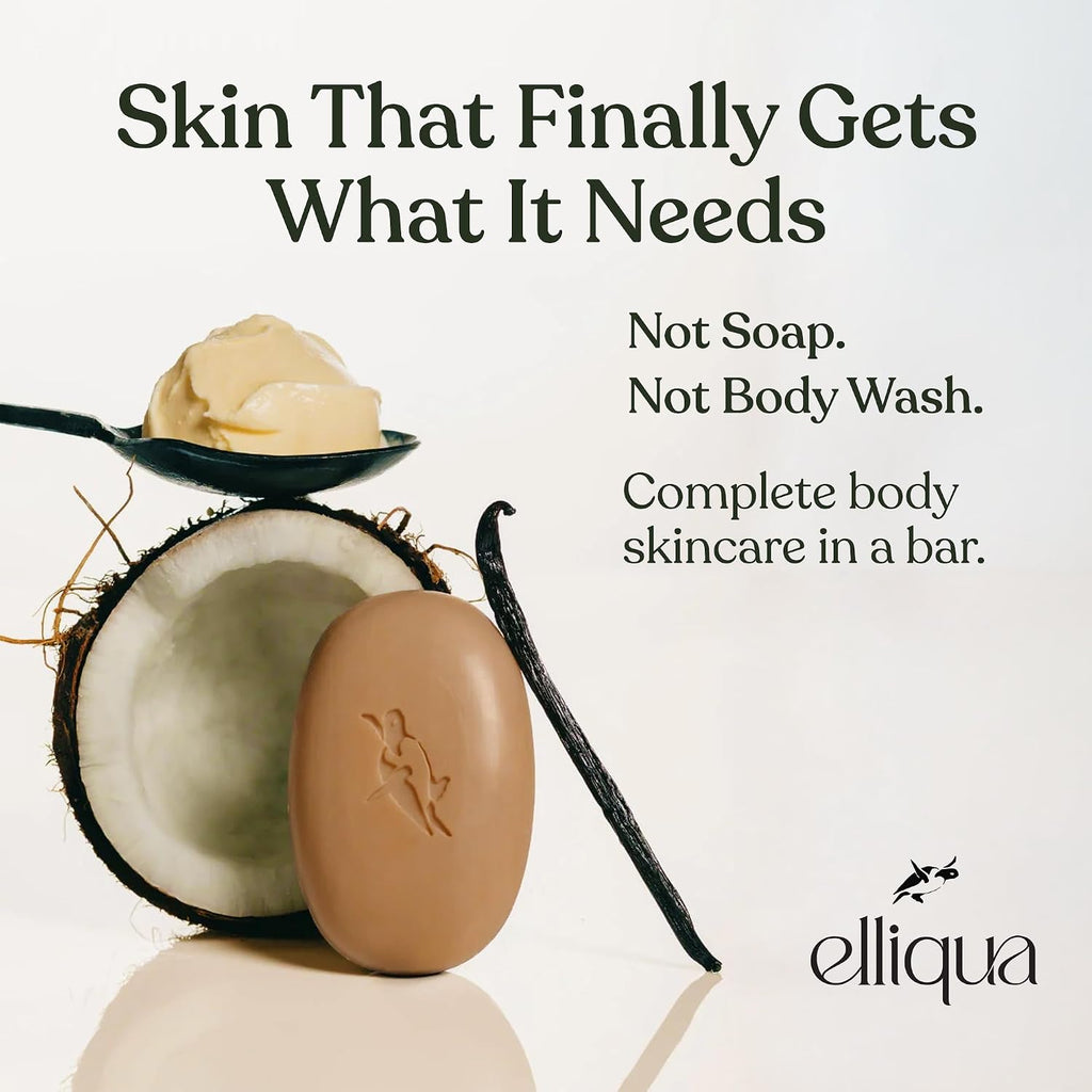 Elliqua No.2 Cocoa Butter Deep Moisturizing Body Bar, 3.5oz - 1-Pack