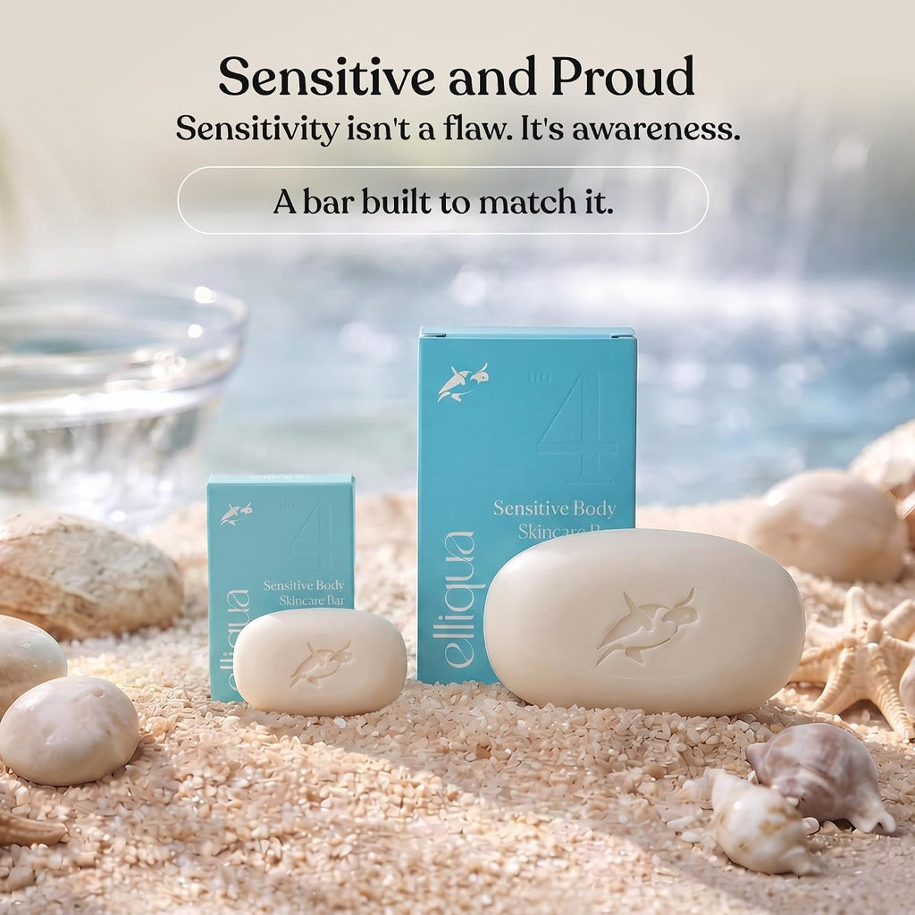 Elliqua No.4 Sensitive Soap-Free Triple Moisture Body Bar, 4.2oz - 1-Pack